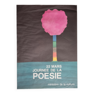 Affiche d'exposition "Journée de la Poésie" par Tomi Ungerer