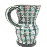 Robert Picault (1919-2000) - Earthenware pitcher with green grid decoration