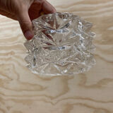 Pair of transparent glass pendant lights