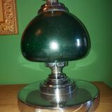 Large vintage 70'S lamp in aluminum and metal