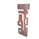 Brutalist Totem Sculpture, solid wood on base