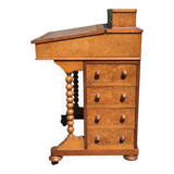 Davenport writing desk in fruitwood and burl veneer