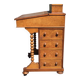 Davenport writing desk in fruitwood and burl veneer.