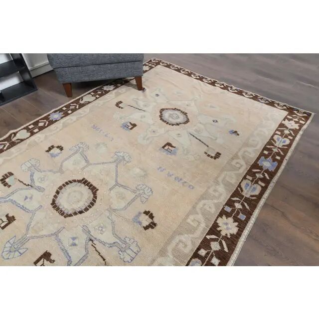 1970s Vintage Turkish Handmade Wool Orange Oversized Area Rug 175x330