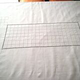 White linen tablecloth with handmade stitching 1.55 x 1.88 m