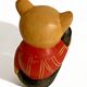 Bear 1985 light wood 17cm hand painted telephone deco toy old vintage statuette