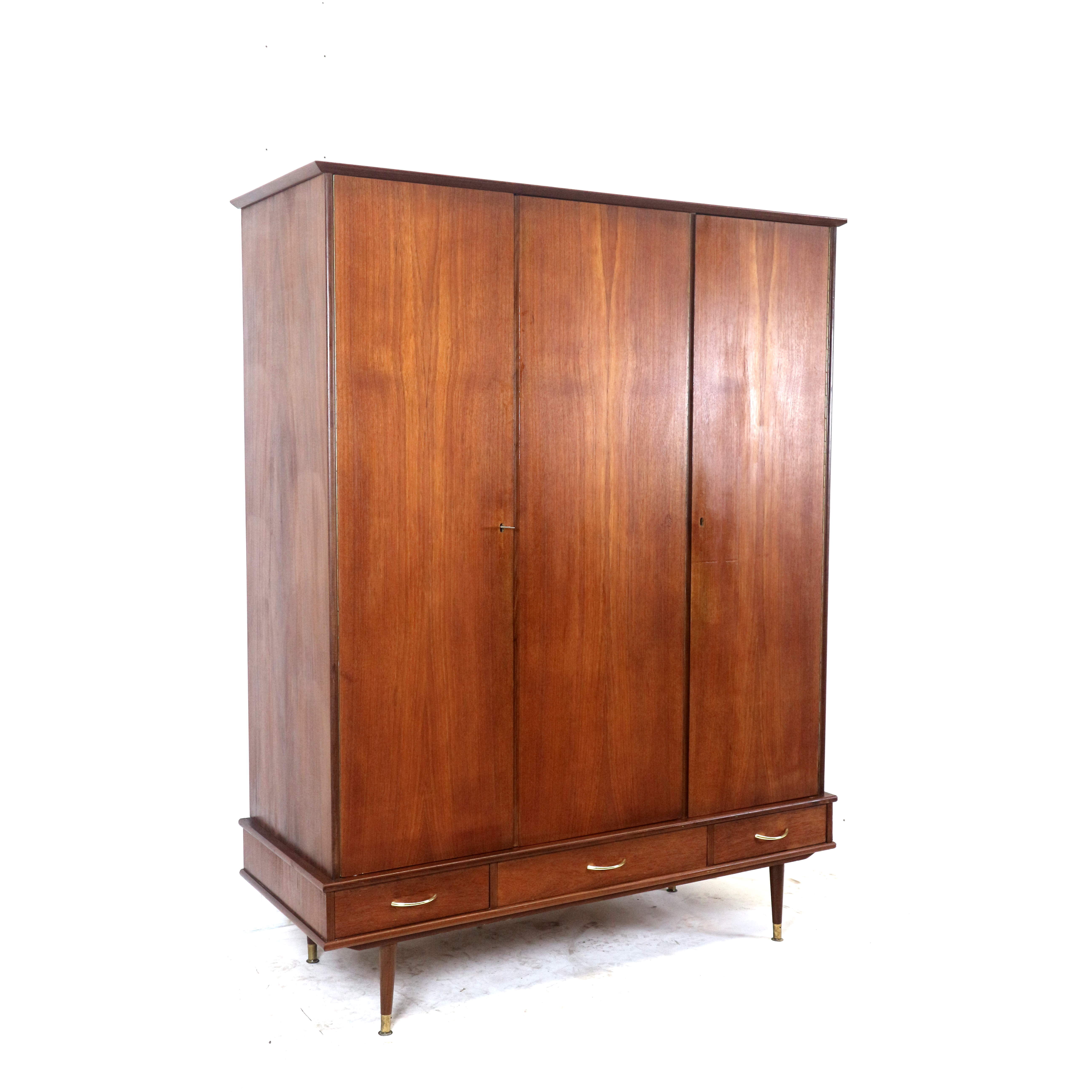 Vintage 3-door wardrobe made in the 60s