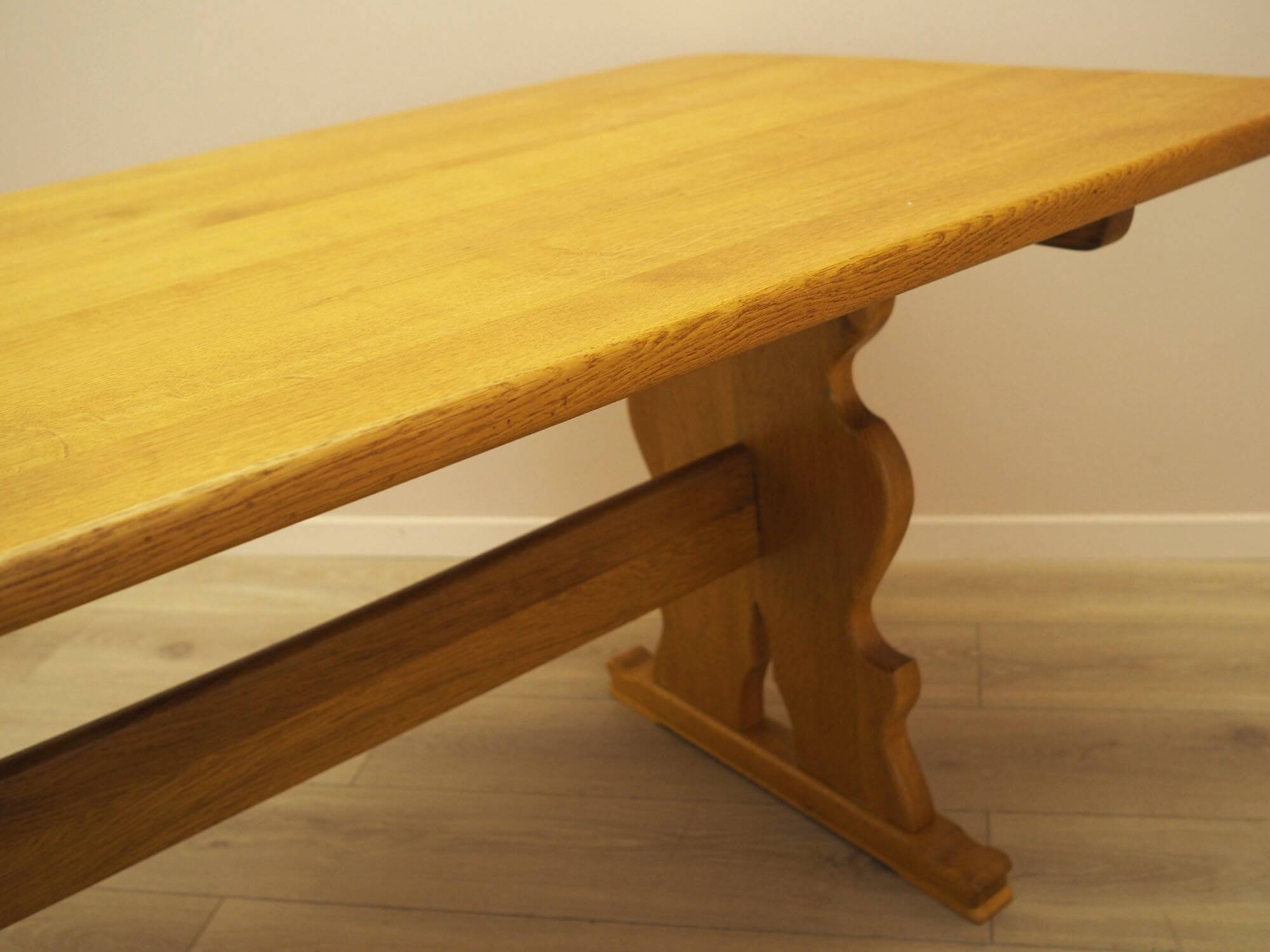 Solid oak dining table, Danish design, 1960s