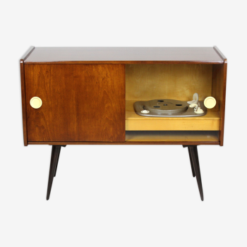 Buffet avec tourne-disques vintage de Supraphon, 1959