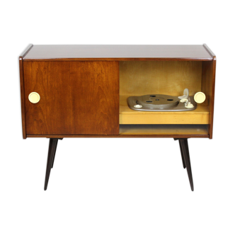 Buffet avec tourne-disques vintage de Supraphon, 1959