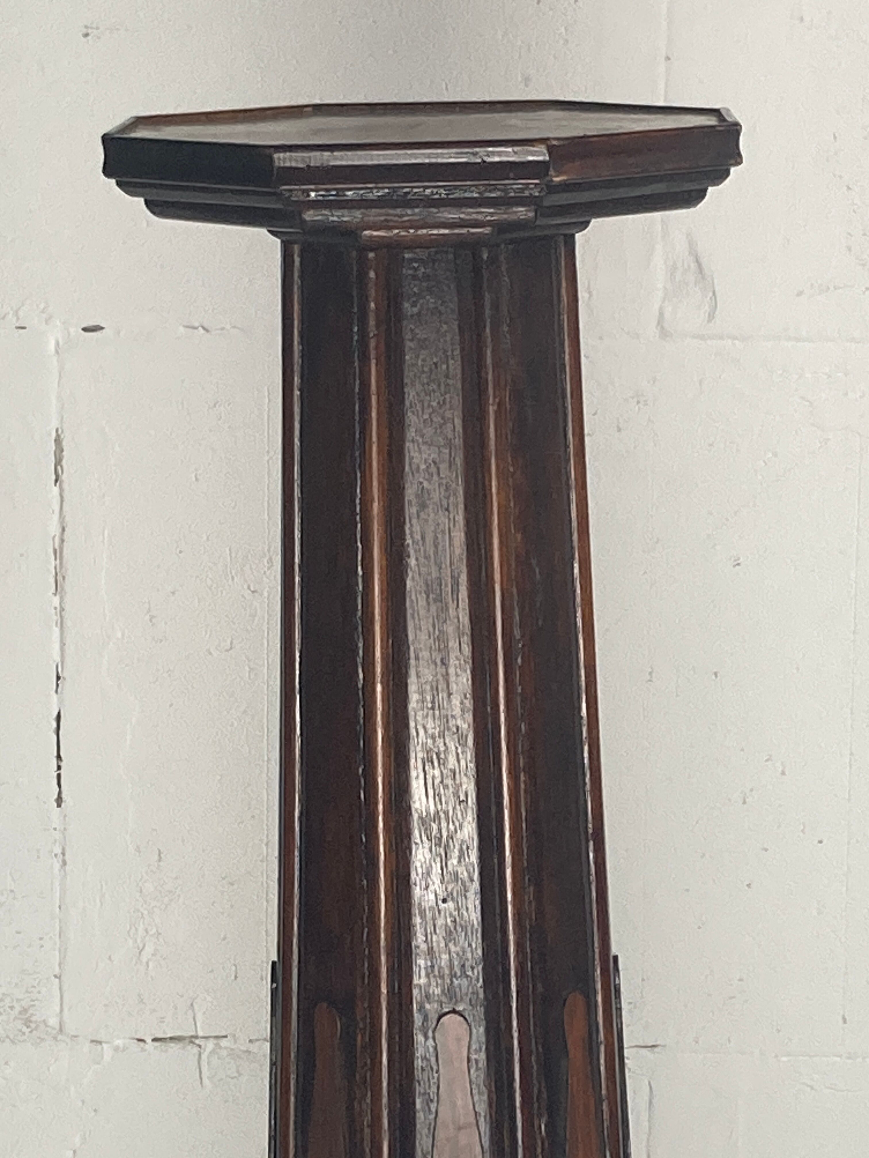 Dutch Art Deco Amsterdam School pedestal or plant stand, 1920s