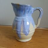 Pastel blue pitcher signed