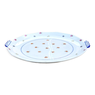 Plat petites fleurs en porcelaine de Limoges