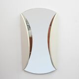 1970s wall mirror in white