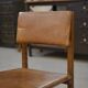 Pair of oak and leather chairs in the style of Gerrit Rietveld 1960s.