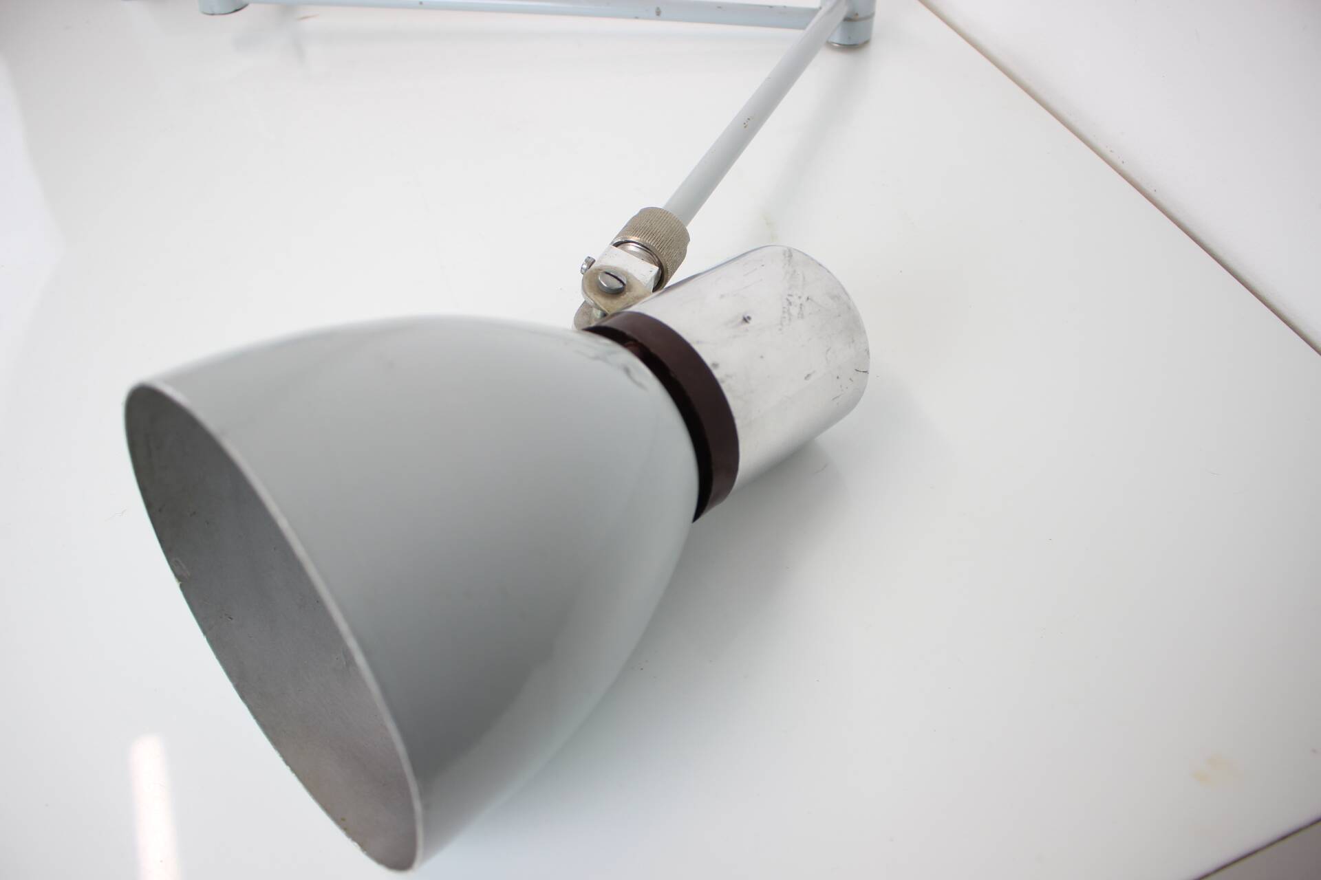 Adjustable Industrial Wall/Table Lamp, 1950's, Czechoslovakia