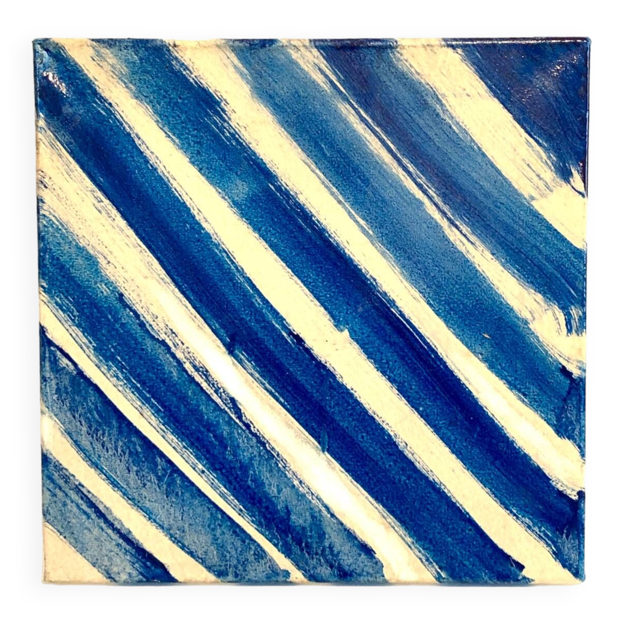 Abstract Blue Oil Painting