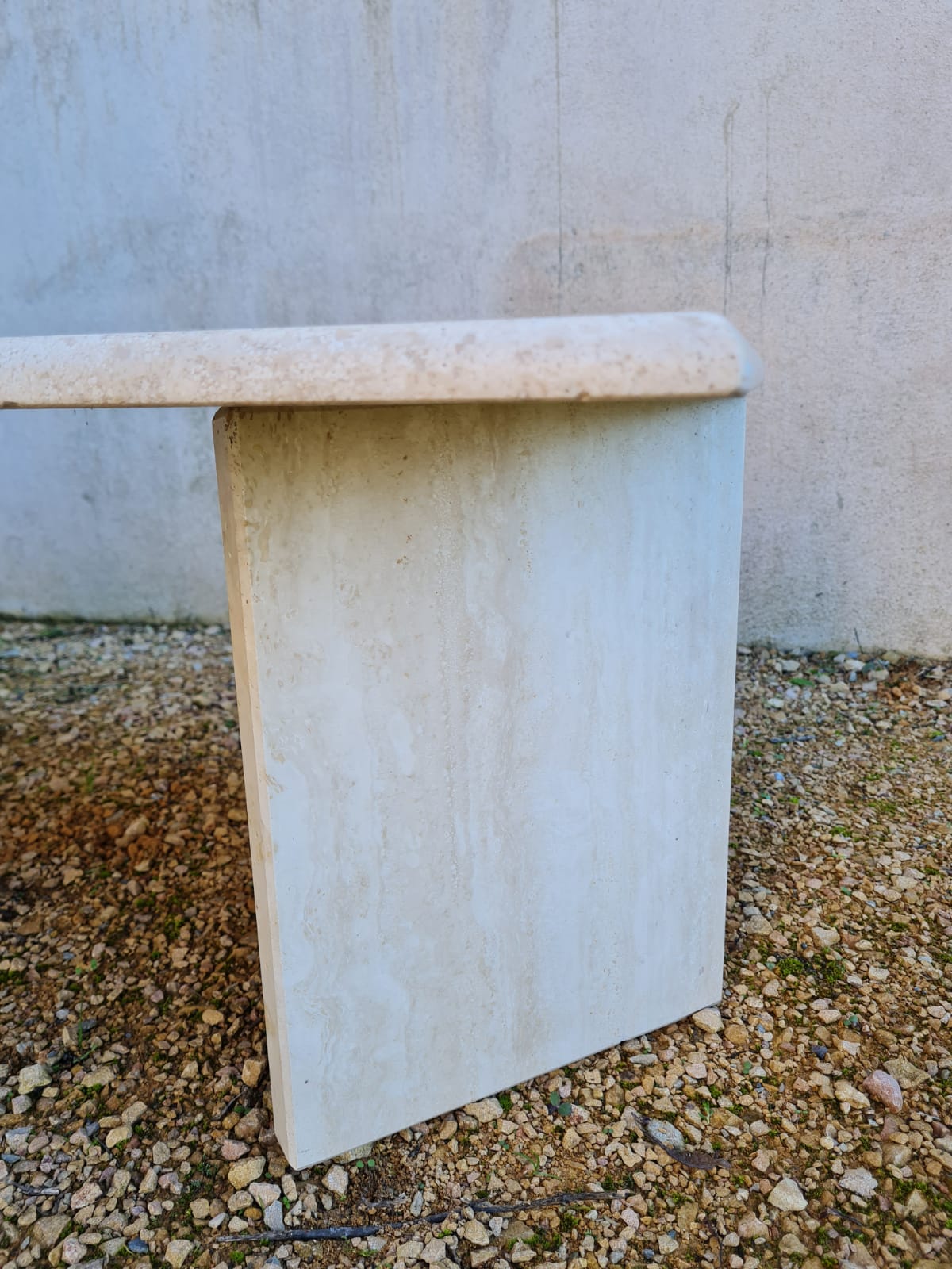 Travertine coffee table