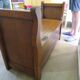 Rare entrance bench - Old chest bench - toy chest - oak color