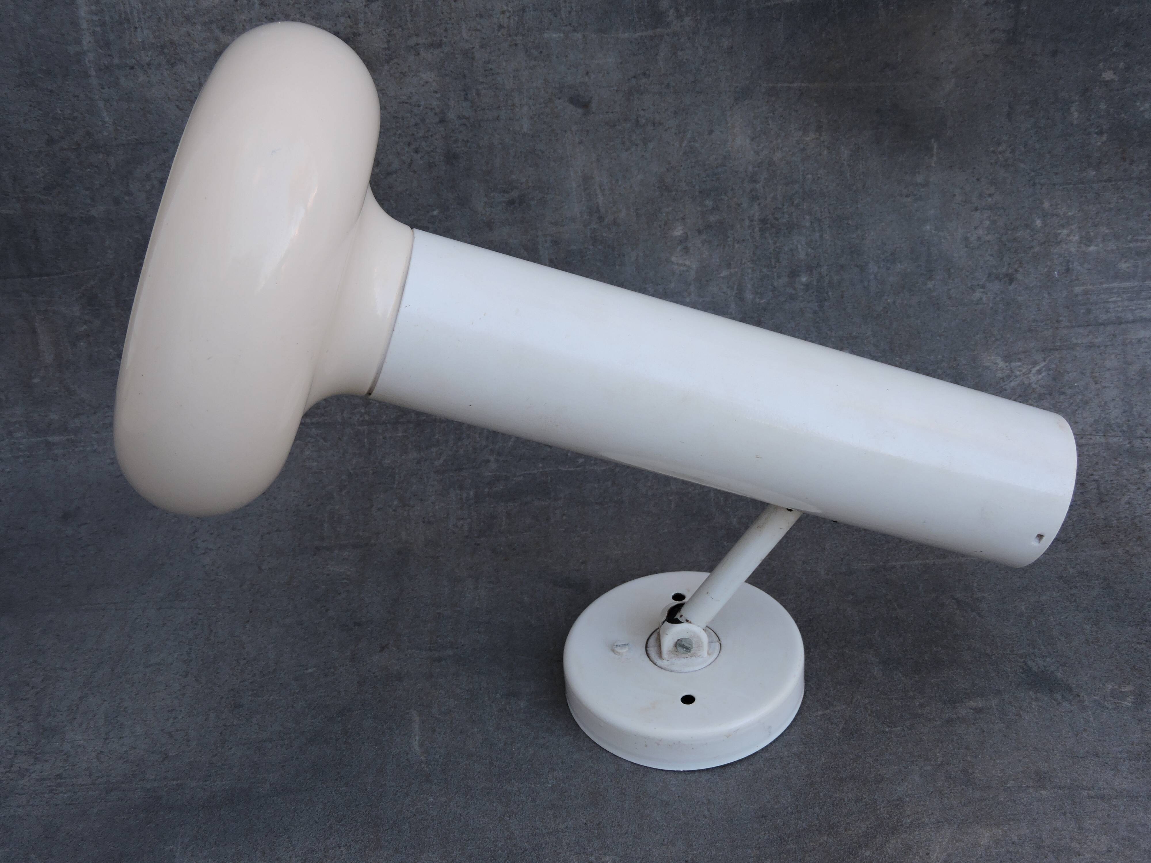 Large adjustable wall lamp saucer ufo Lita vintage metal