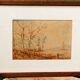 Paire d'aquarelles, paysages animés L. Meyer