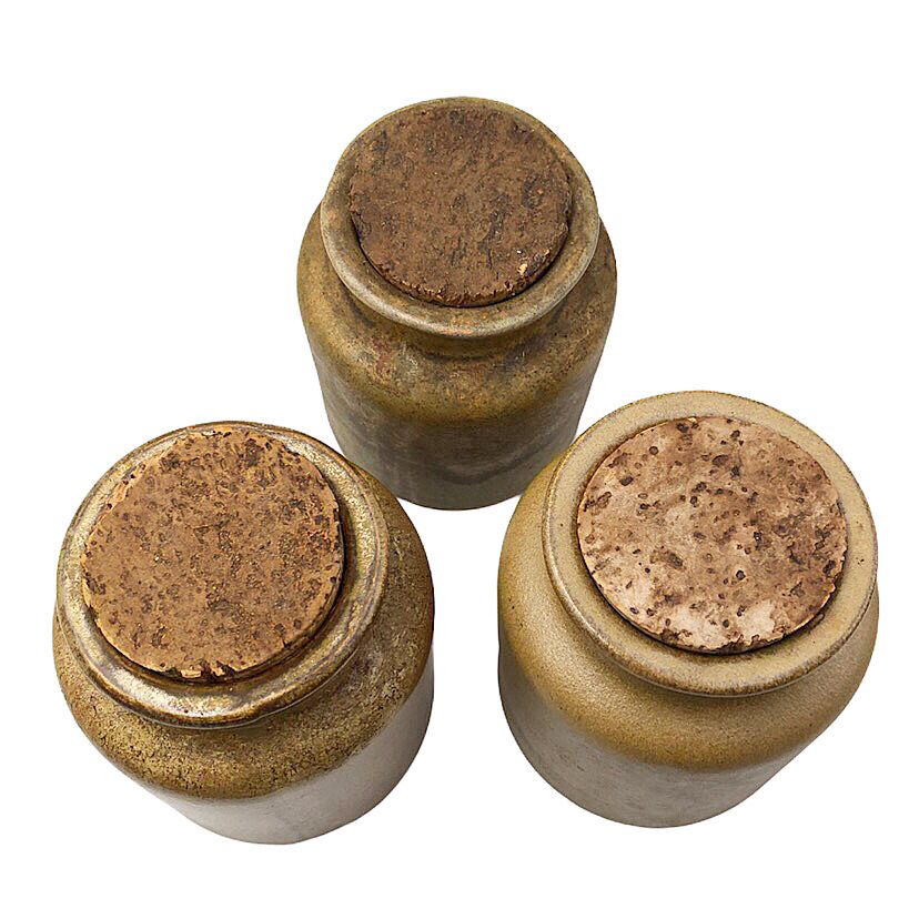 Ancient sandstone mustard pots