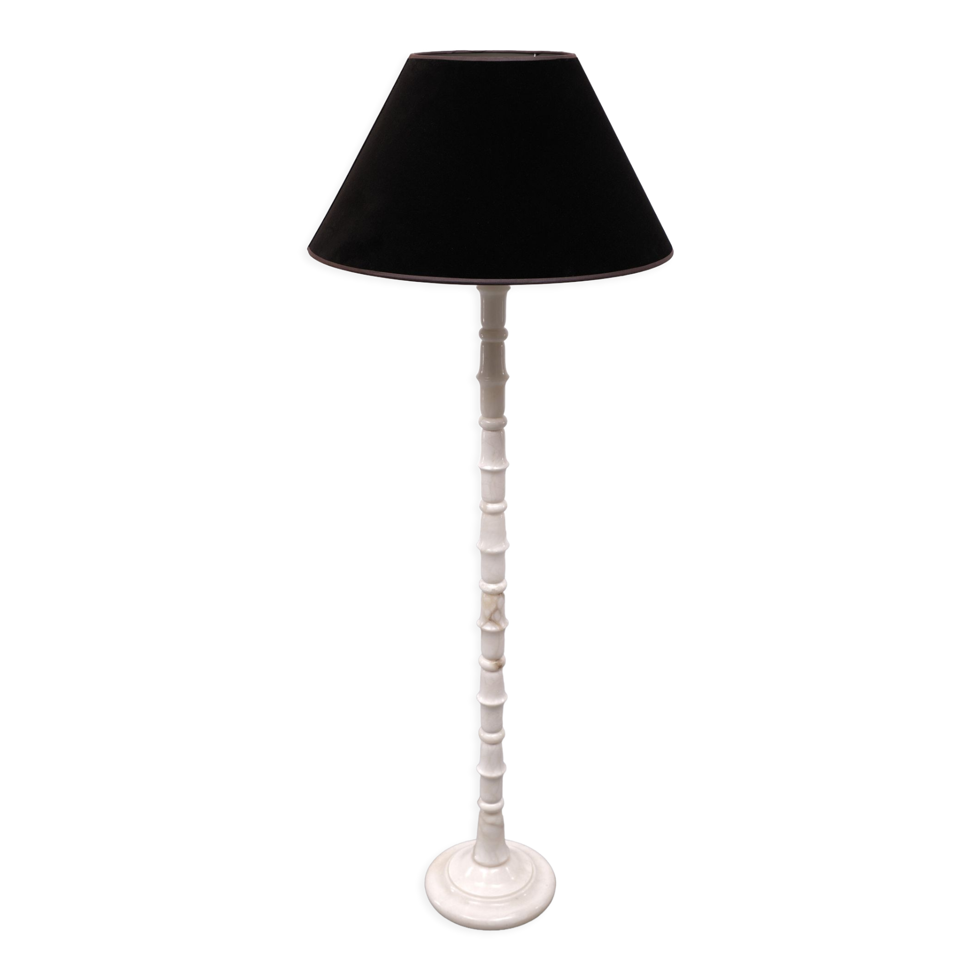 White Marble floor lamp Regency Italy 1970s