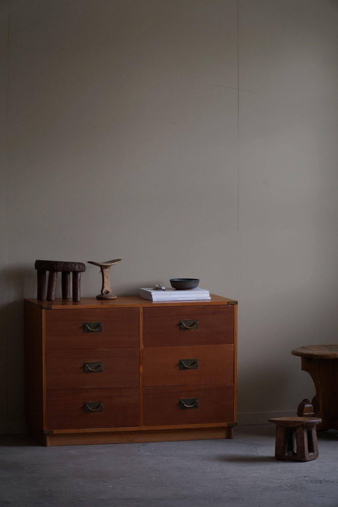 Mid-century modern Danish, a classic Oregon pine chest of drawers, 1950s.