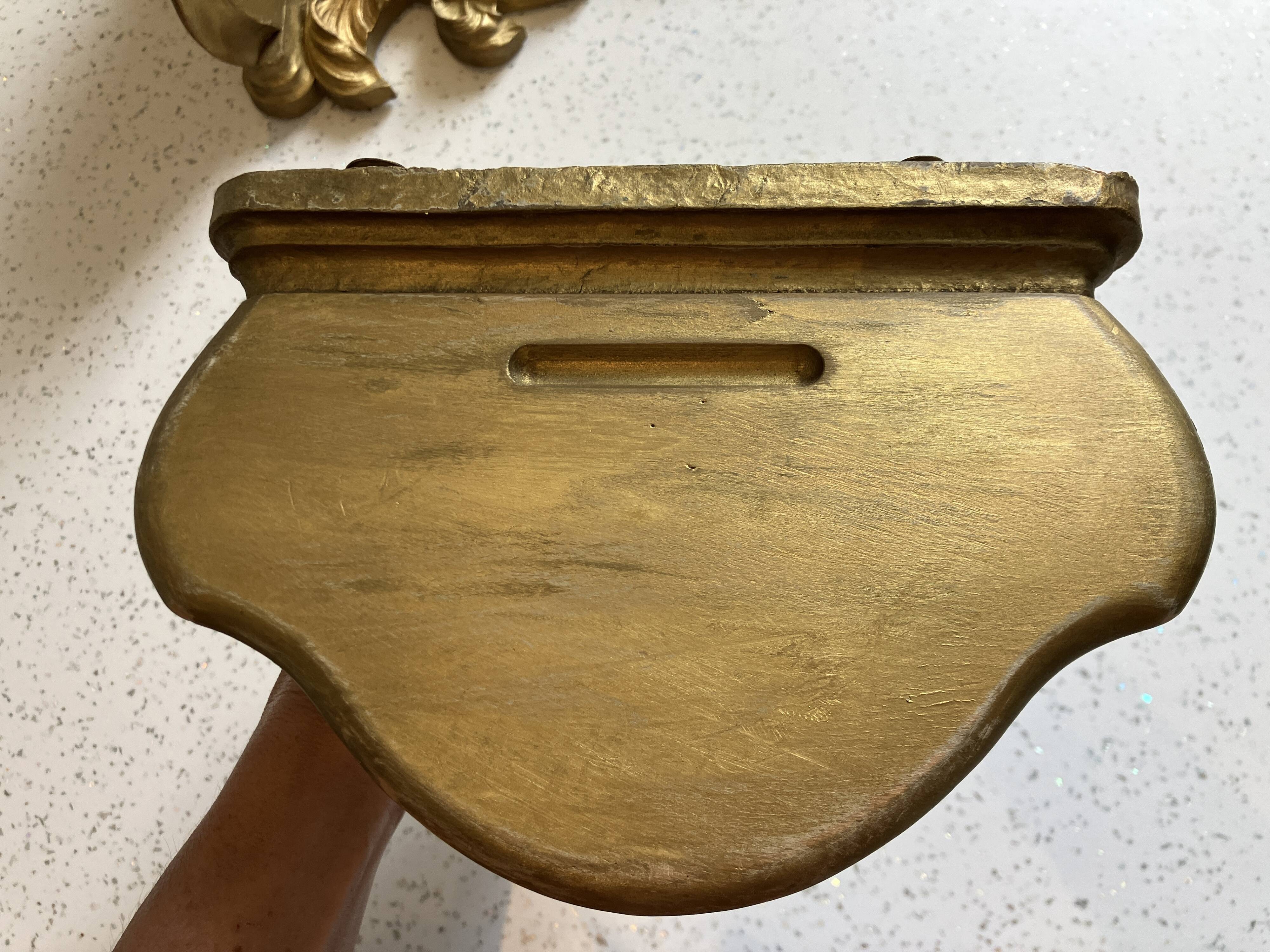 Pair of wooden consoles