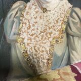 Huile sur toile portrait de femme 19eme