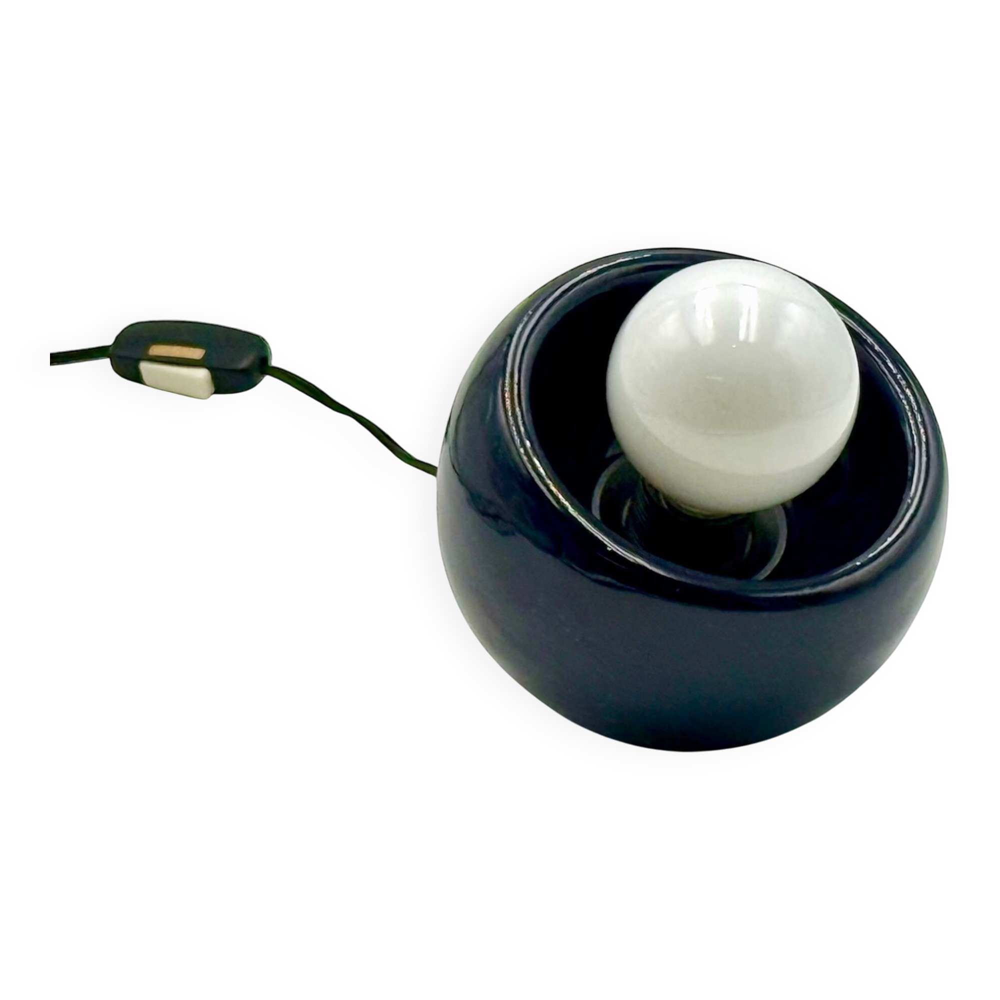 Vintage Blue Ceramic Lamp from Italy, 1970s