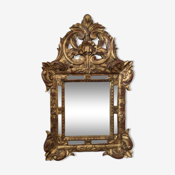 Miroir en bois doré 69x38cm