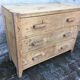 Old retro vintage chest of drawers 3 drawers wooden crude façade oak