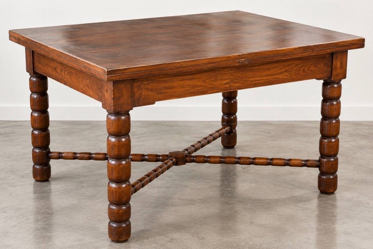 Dining table with extensions Charles Dudouyt 1940