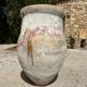 Ancient terracotta pottery jar