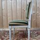 Set of 6 Louis XVI style chairs – Painted wood & striped velvet