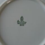 Set of 4 old hollow plates orange flower 1970s Winterling Bavaria porcelain