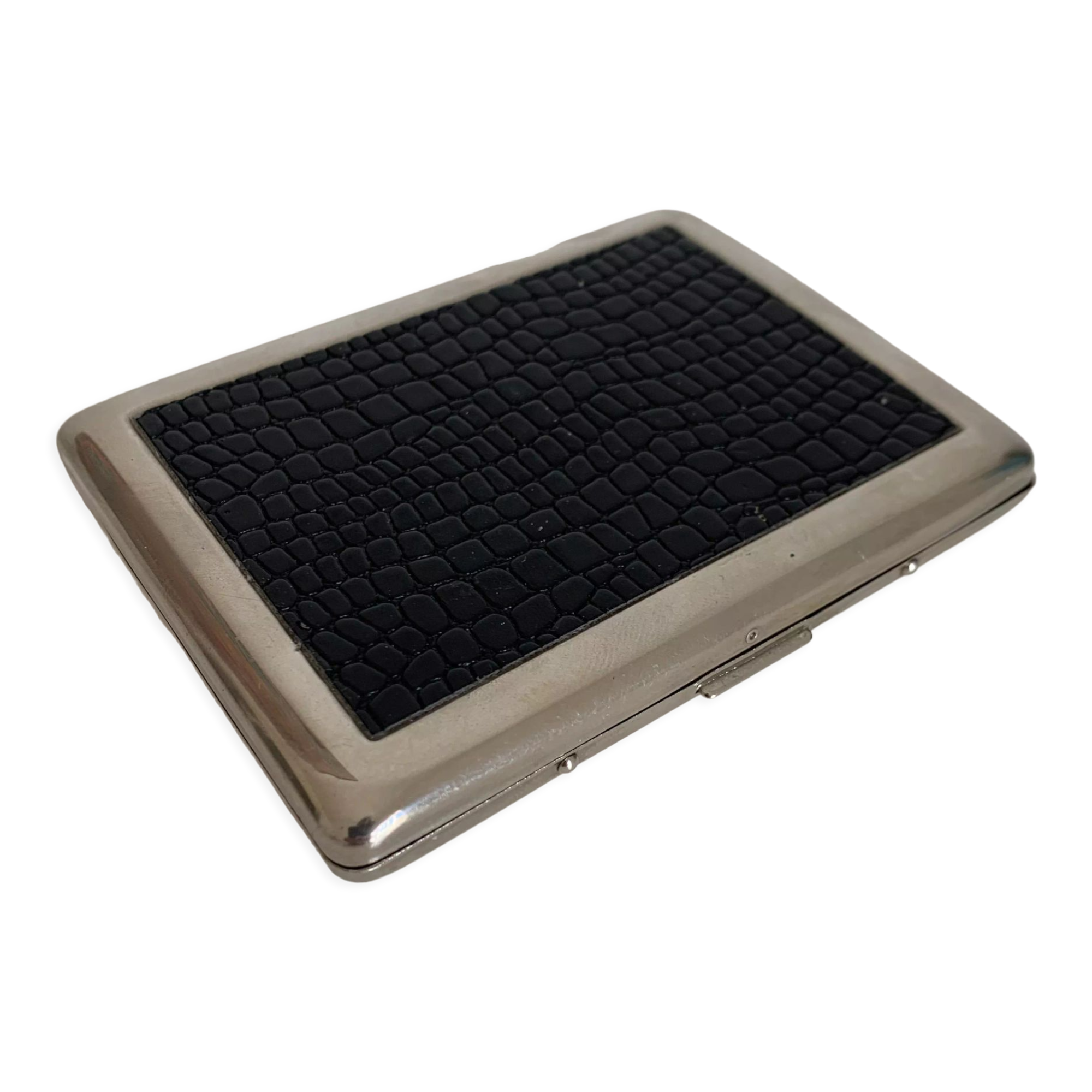 Vintage cigarette holder 1960 imitation leather box - 11 x 8 cm