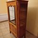 Solid wood display cabinet.