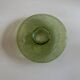 Biot candle holder in lime green bubbled glass 1970