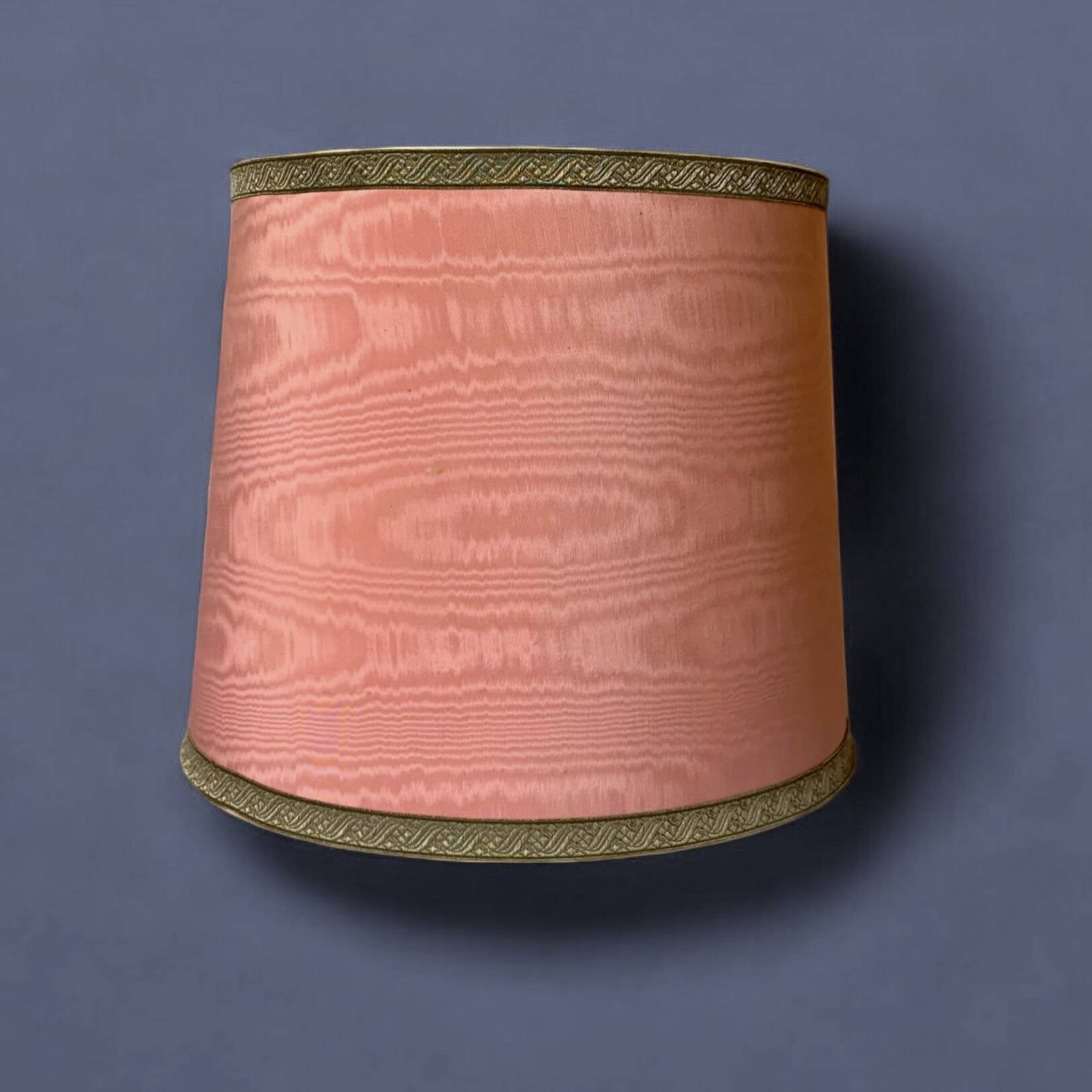 Large Vintage Pink Silk Lampshade - 40 x 34 cm