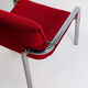 Paire de fauteuils italiens en métal chromé et tissu rouge, 1970