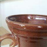 Vintage Kichevo Pottery Vase: Yugoslavian Brown Glazed Earthenware Decor