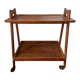Scandinavian teak rolling dessert trolley
