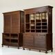 2 x oak filing cabinets ca. 1900