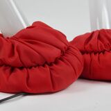 Lampes de bureau cloche rouge de Pas-d'Urbino Lomazzi pour Sirrah, 1982