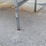 Vintage walnut and chrome coffee table