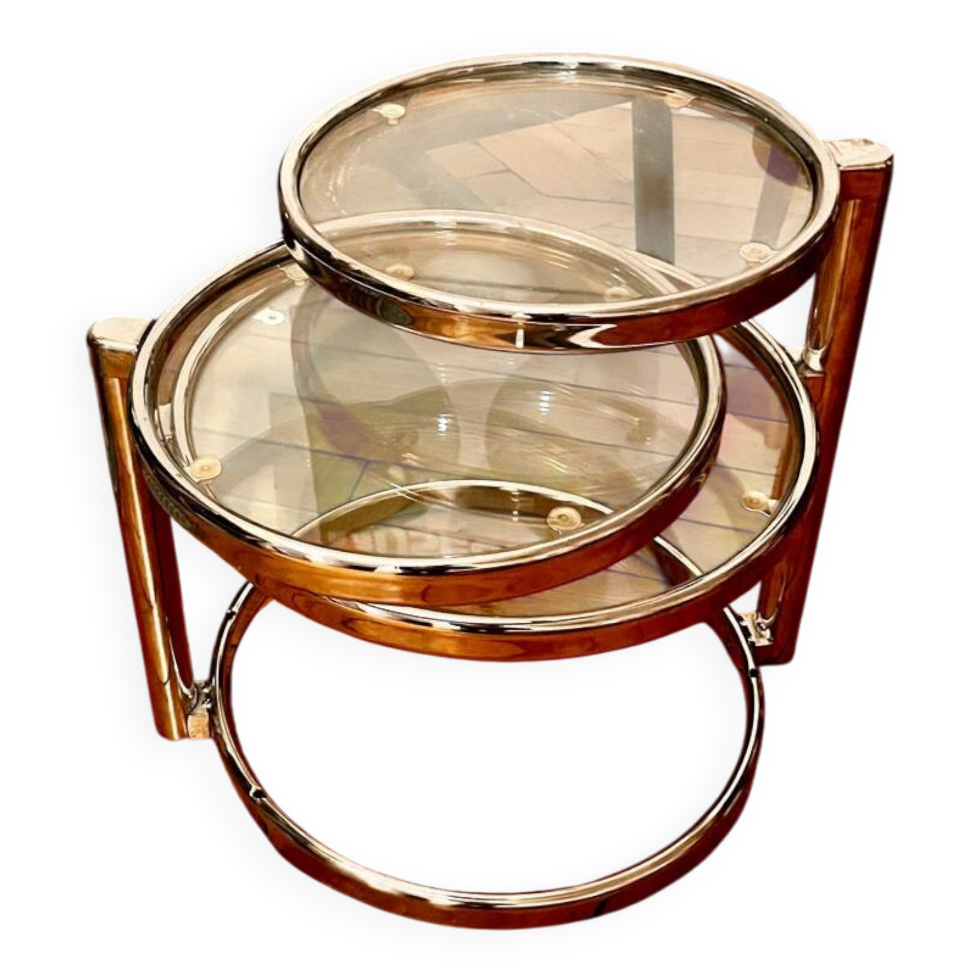 Vintage chrome coffee table