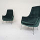 Karl Ekselius for Pastoe FM31 velvet lounge chairs, The Netherlands 1959