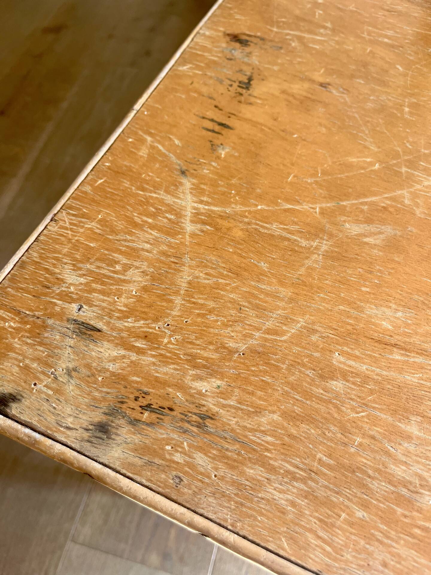 Small children's desk in rattan